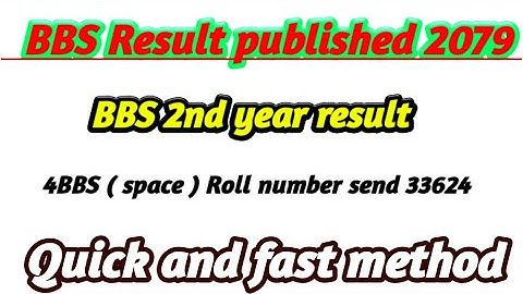 BBS 2ND YEAR RESULT PUBLISHED 2078/79 ll How to see with Marksheet ll Educational Manpower