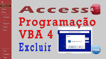 Como excluir um registro com Programação VBA Access.