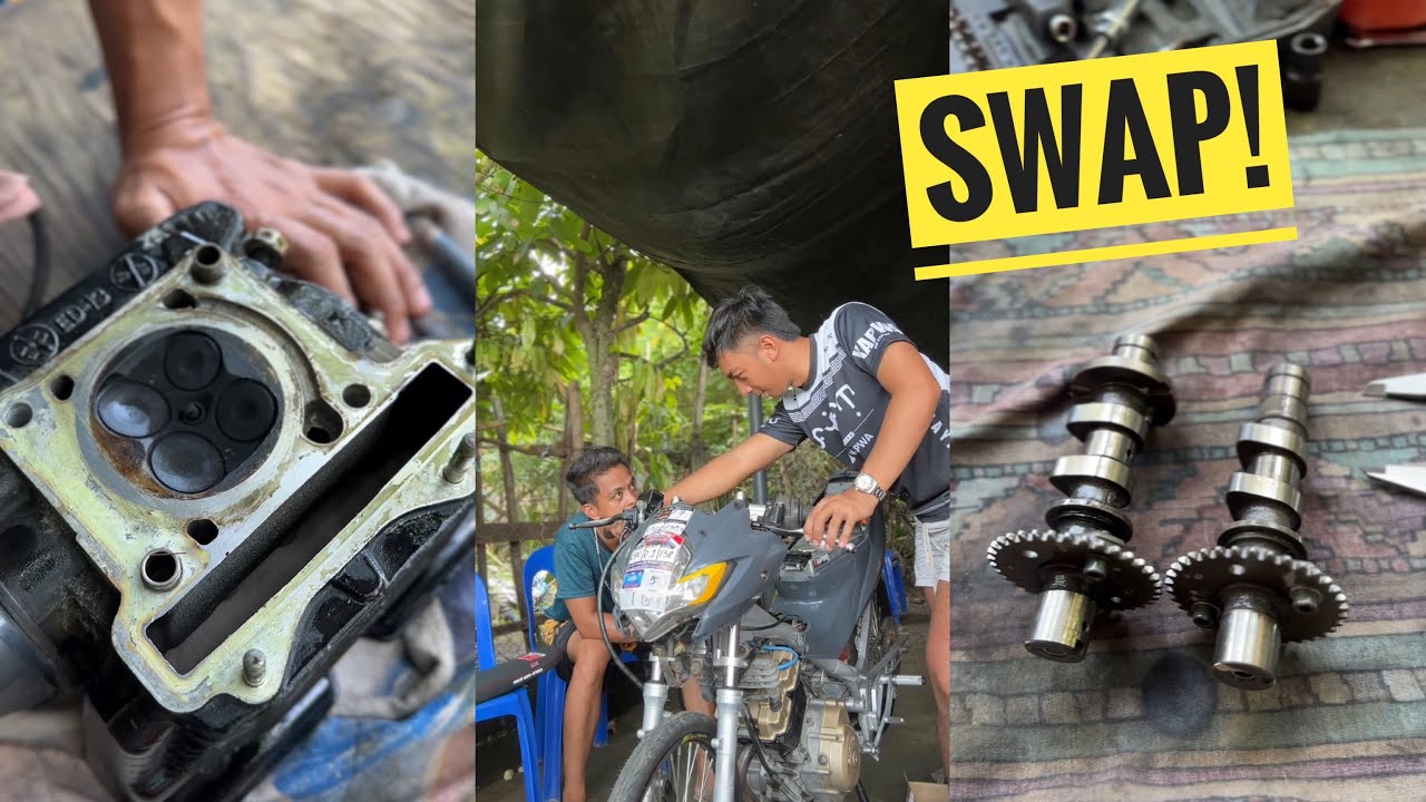 CYLINDER HEAD SWAP RAIDER 150 YouTube