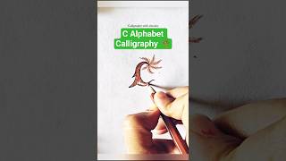 C Alphabet Tree Letter Calligraphy Art Tutorial#calligraphyforbeginners #artfulwriting #naturelovers