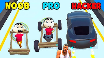 NOOB vs PRO vs HACKER in BUILD YOUR VEHICLE with SHINCHAN and CHOP and AMAAN | Gameplay in Hindi