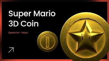 Creating a Super Mario Coin in 3D Modelling - Maya Tutorial (Speed Art)