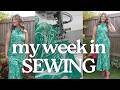 My week in sewing 🎀 making a bias cut slip dress pattern for a summer wedding 🤍