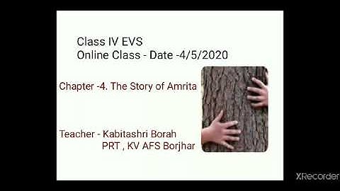 Class 4 EVS 04-05-20 The story of Amrita