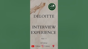 DELOITTE INTERVIEW EXPERIENCE | part 1 #deloitte  #youtubeshorts #interview #itjobs #jobs2023 #jobs