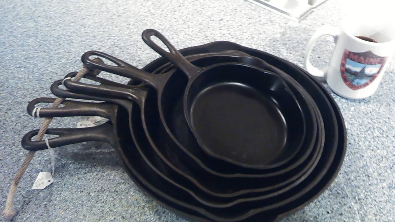 AWESOME FLEA MARKET FIND ! CAST IRON FRY PANS !! - YouTube
