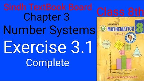 Exercise 3.1 | Class 8th | Sindh TextBook Board | Sir NM