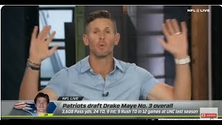 ESPN NFL LIVE | Dan Orlovsky, Drake Maye Has A TON To Work On, New England Patriots Should Sit Him?