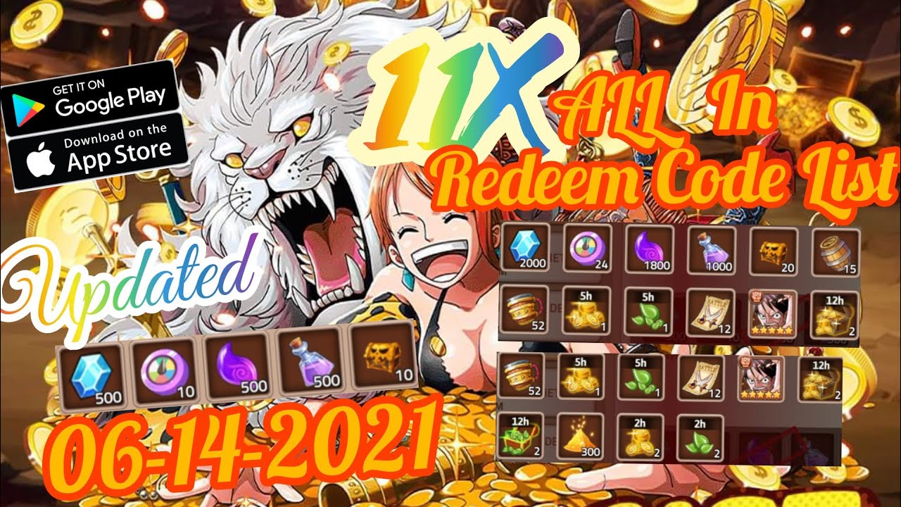 Epic Treasure | One Piece Complete List 11X Redeem Code | Weekly Gift