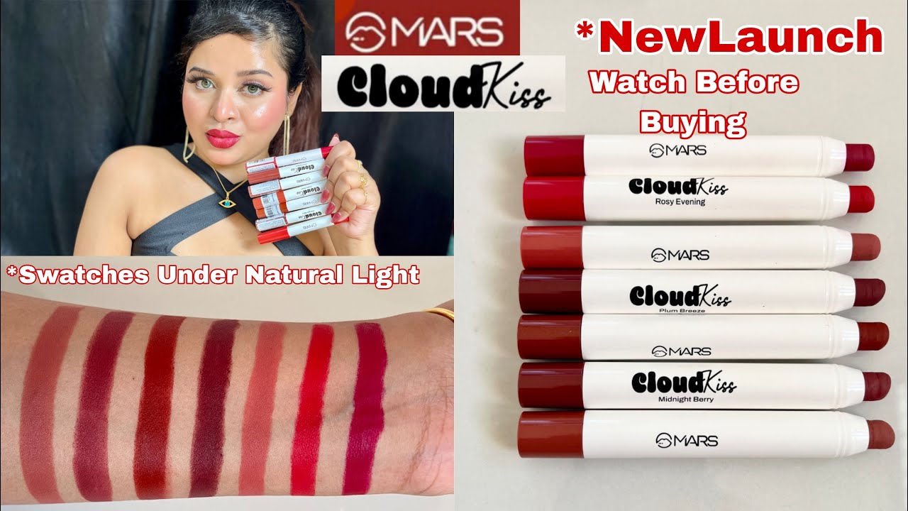 *New MARS Cloud Kiss Soft Matte Lipcrayon Swatches,Brutally Honest Review|Wear Test Done|Shilpa Kar