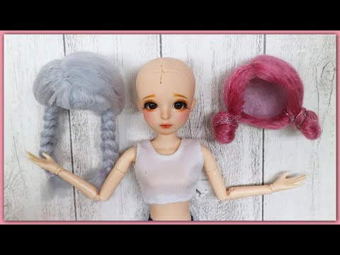 How to Make a Doll Wig | Making Yarn Wefts | How To Make Doll Hair for Old Toys - YouTube