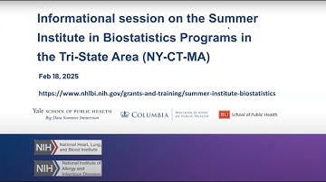 Informational Session on the Summer Institute in Biostatistics Programs in the Tri-State Area