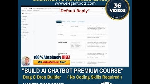 Default Reply-Build AI Chatbot Premium Course-