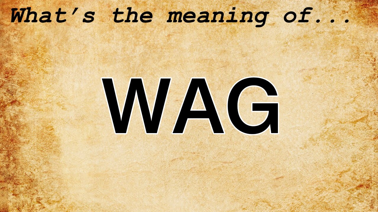 WAG Meaning Definition of WAG YouTube