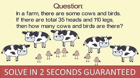 Reasoning Tricks |ARITHMETICAL REASONING |यदि सिर पैर की संख्या दी हो तो जानवरों की संख्या ज्ञात करे