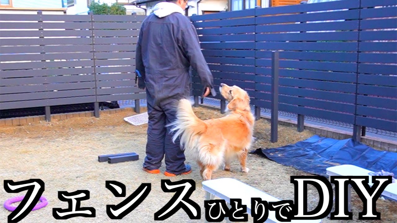 【庭DIY】お金ないから目隠しフェンスを1人で建てたら半額で済んだ