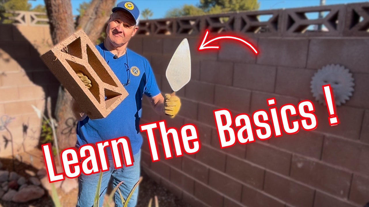 Block Wall Repairs DIY -How to lay block - YouTube