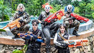 LTT Nerf Mod : Mission Amazing S.W.A.T Warriors W Nerf Gun Fight Boss Masked Criminals Dangerous