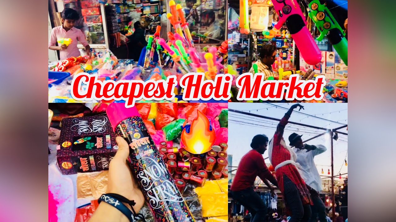 Cheapest Market For Holi Shopping 2020 | Iflah jamal