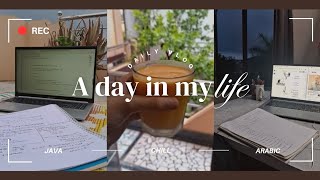 3 hrs productivity vlog 🌸 Java, learning arabic, coding?  life after exam and before college.