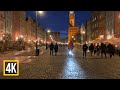 Walking through the Gdansk Old Town in Poland, Relaxing 3D Binaural Sounds | 4K ASMR #006
