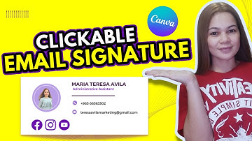 HOW TO CREATE AN EMAIL SIGNATURE IN CANVA WITH CLICKABLE SOCIAL MEDIA ICONS | AVITHERESETALK