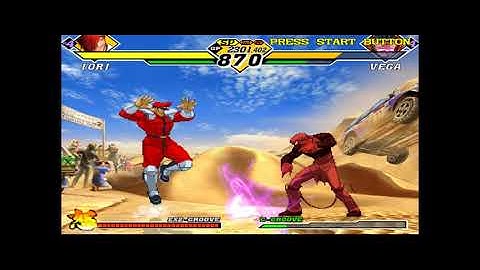 [DC] Capcom vs SNK 2 Mark of the Millennium 2001 hardest gameplay with cheat (Orochi Iori)