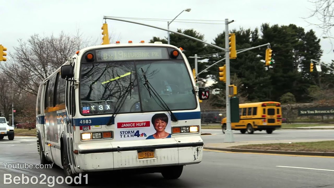 NYC Bus NovaBus RTS 4983 Bx19 at Southern Blvd / NYBG YouTube