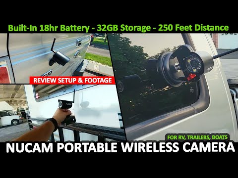 RV Backup Camera Review - Nucam 32GB Battery Portable Camera Wireless Night Vision RV Camera