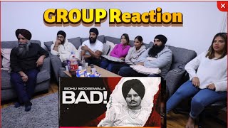 BAD | Sidhu Moosewala | Official Video | REACTION