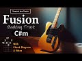 Smooth Fusion Guitar Backing Track in C# minor