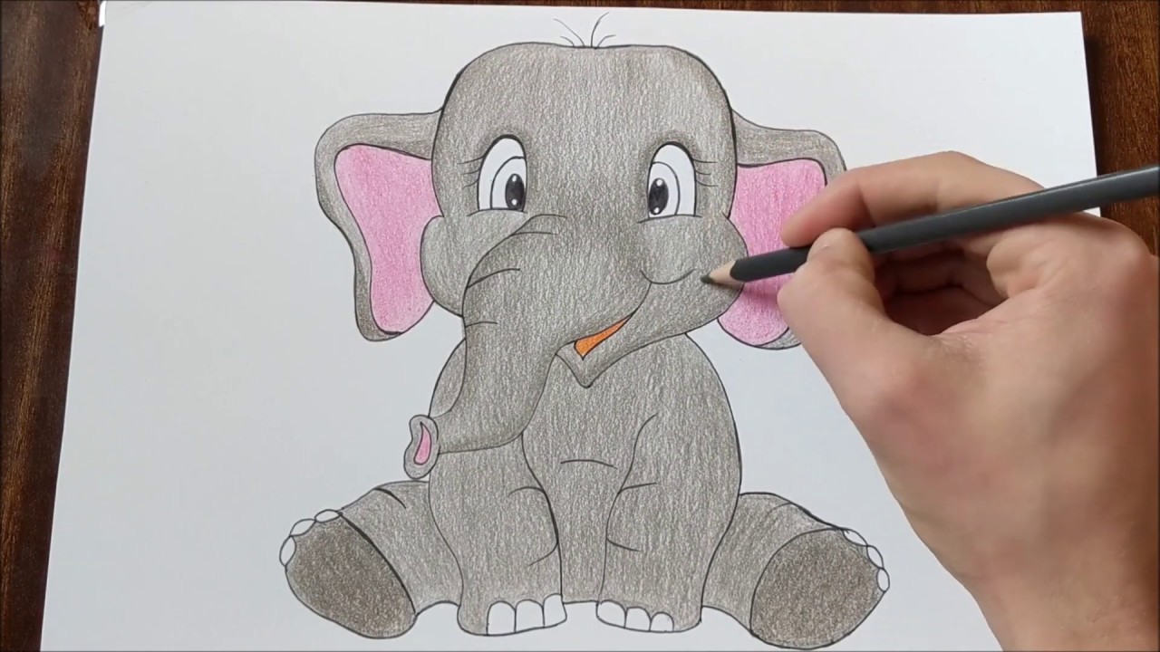 cartoon elephant drawings