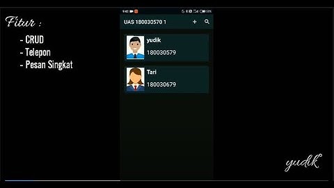 Aplikasi Android CRUD sederhana - Project UAS Mobile Programming AA183 - ITB STIKOM BALI