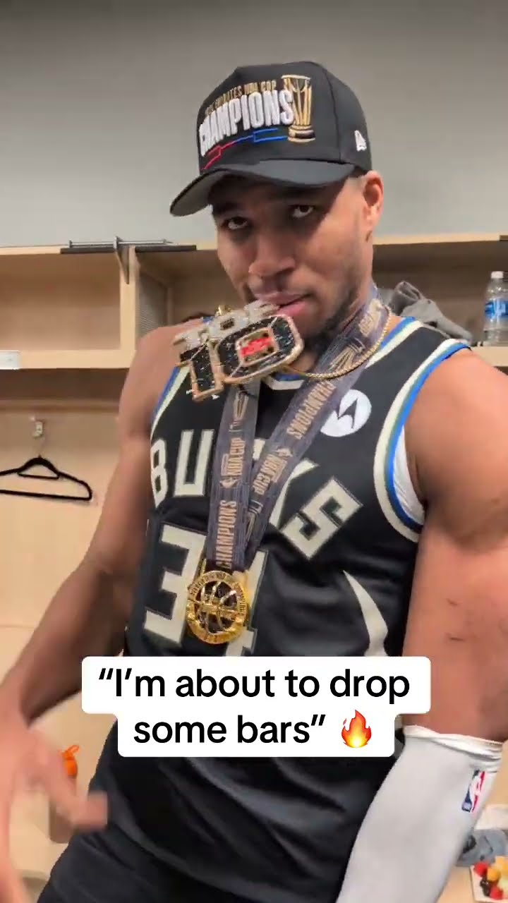 Giannis is about to drop some bars ??