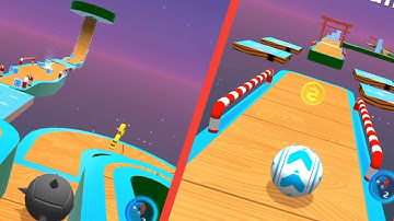Sky Rolling Ball 3D - All Levels 104-107, SpeedRun Gameplay, Android IOS, Amaizing Ball Game