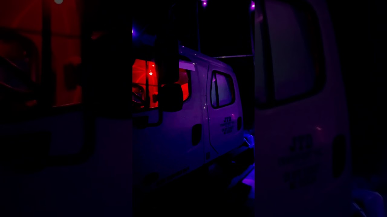 Frightliner m2 custom lighting truck lights interior lighting truck watermelon burst lights