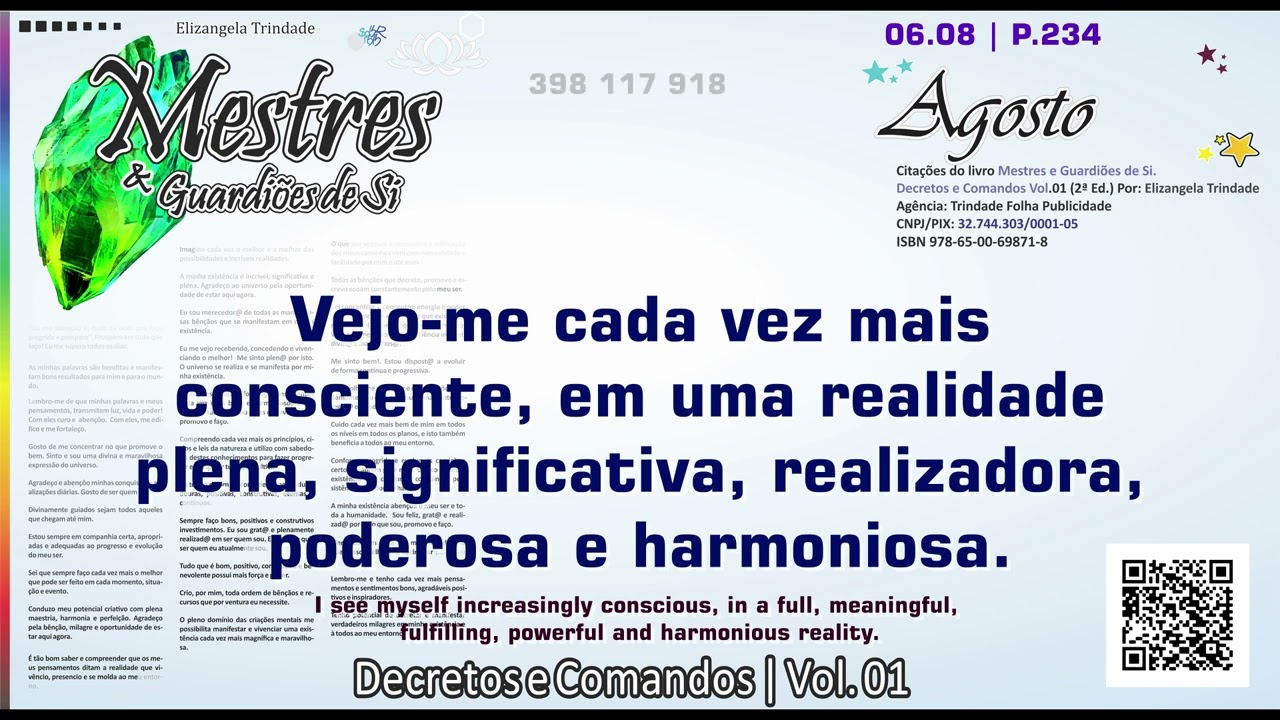 Mestres e Guardiões de Si. Decretos e Comandos Vol.01 CAPÍTULO 08 Autodesenvolvimento ∞ AGOSTO