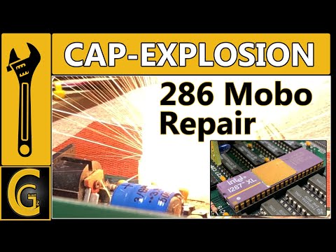 286 Board Restoration & Testing [Leaking Battery and Exploding Caps]