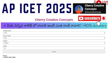 AP ICET 2025 College Rank Predictor | 90% Accurate Seat Allotment Tool | Get Your Dream College Now