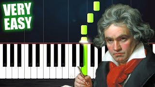 Video thumbnail of "Beethoven - Ode To Joy - Piano Tutorial but it's TOO EASY (almost everybody can play it)"