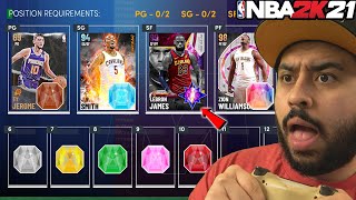 I Used ONE Card from every GEM TIER and Made a Squad Better Than Dark Matters in NBA 2K21 MyTeam