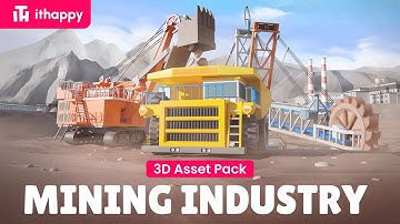 Mining Industry - 3D Low Poly Asset Pack for Games