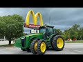 John Deere Tractor In The McDonald's Drive-Through