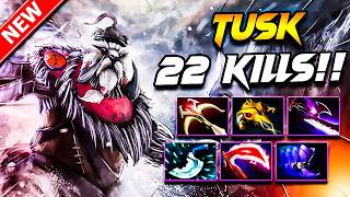 22 Kills!! TUSK DOTA 2 Gameplay | Dota 2 TUSK Gameplay | Tusk Carry Build Pro Gameplay Guide 7.41