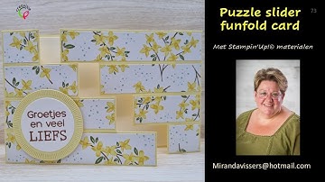 Puzzle slider fold card!