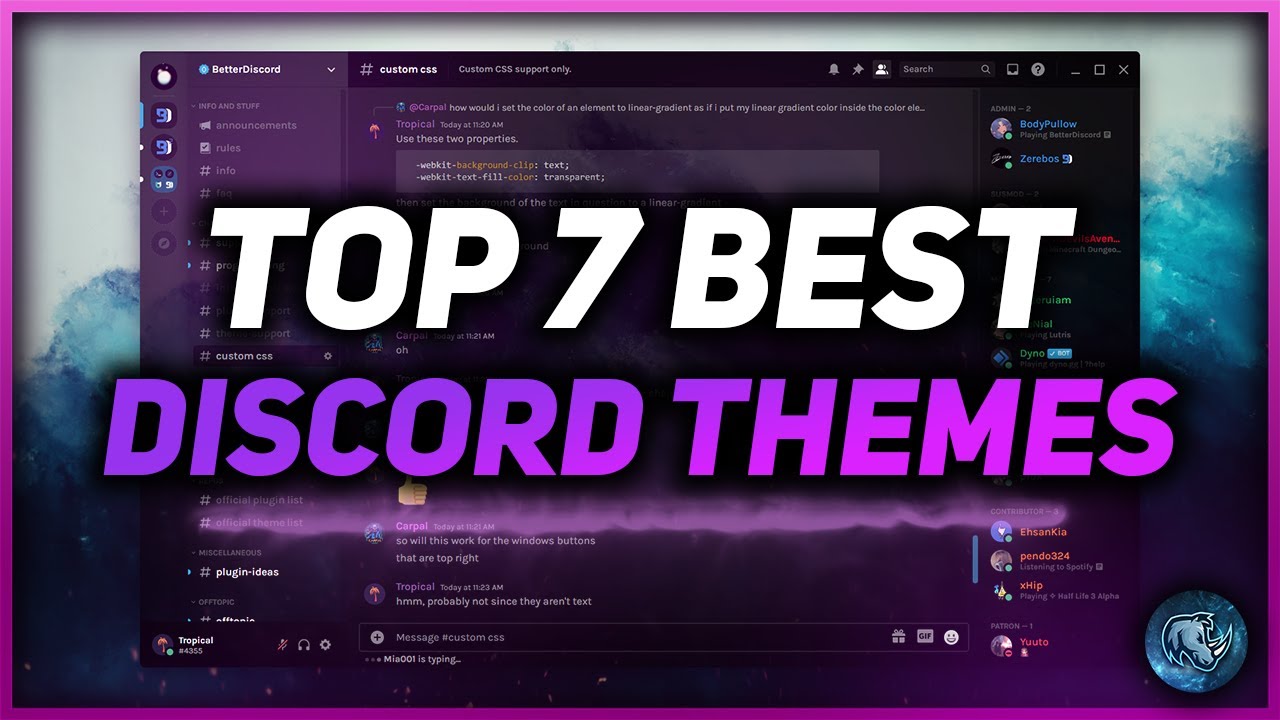 Top 7 Best Better Discord Themes Youtube