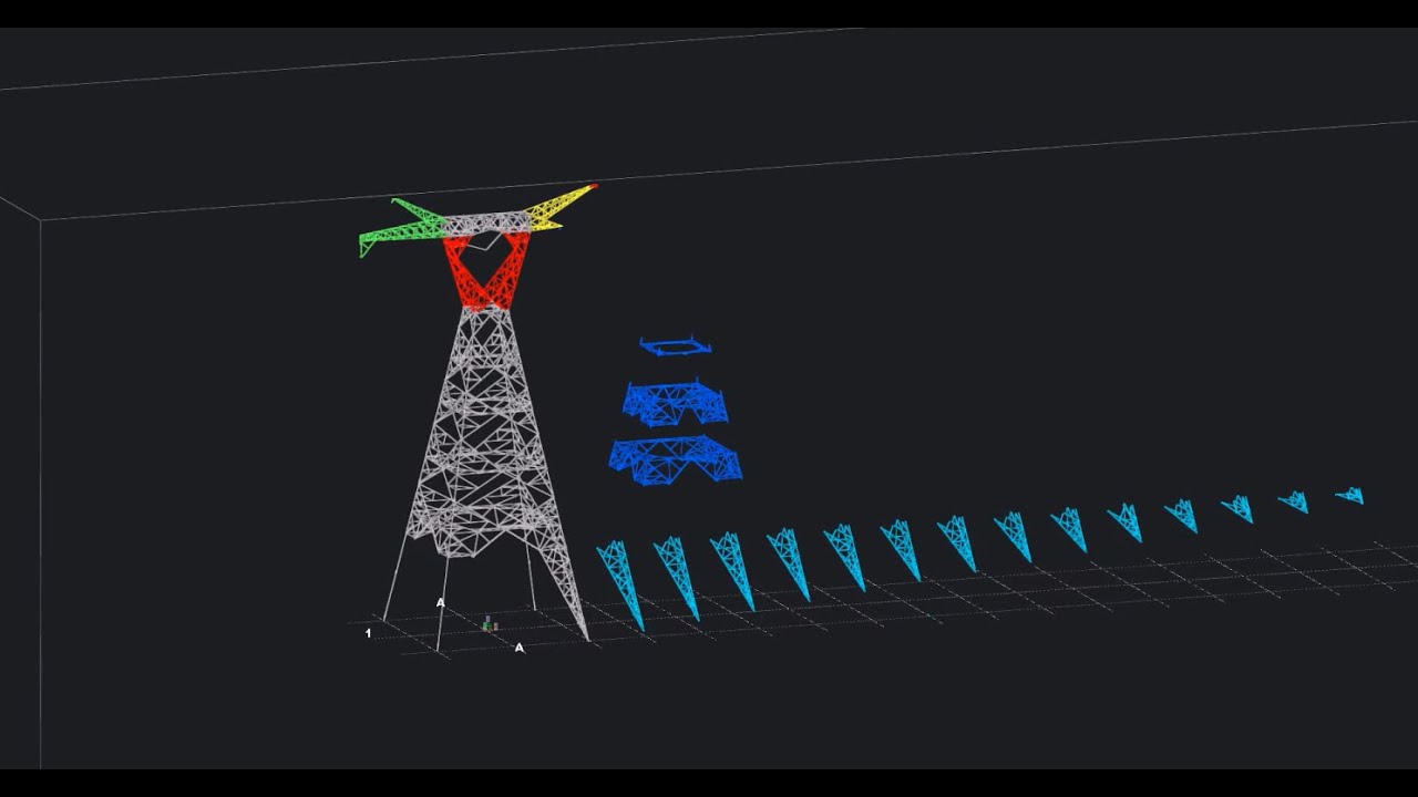 Transmission Tower Modeling Tekla Structures (Lattice Self Supported ...