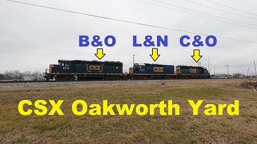 Two GP40-2 (ex-B&O, C&O) and Slug Built from L&N GP38 at CSX Oakworth Yard