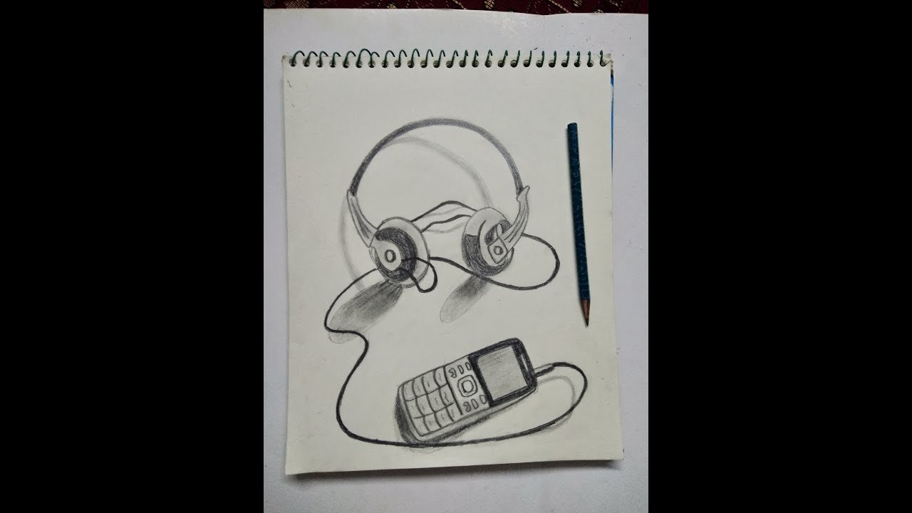 Realistic Headphone Drawing Youtube