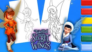 Tinkerbell Coloring Video #13 | Coloring Disney Fairies | Silvermist & Fawn Coloring Page